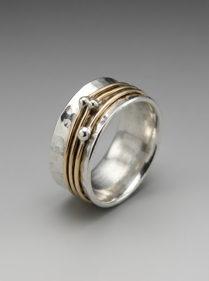 Gold Plated Vintage Ring in Silver