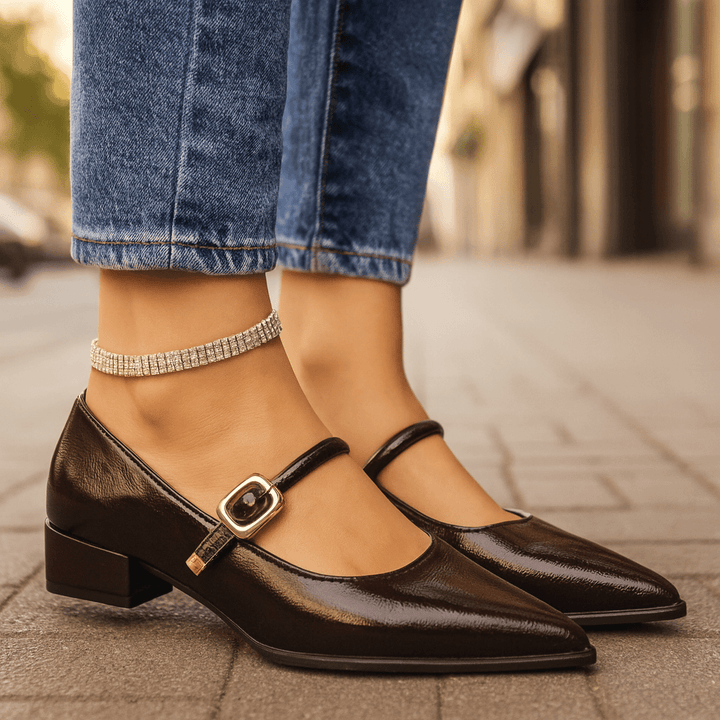 Alessia Leather Heels