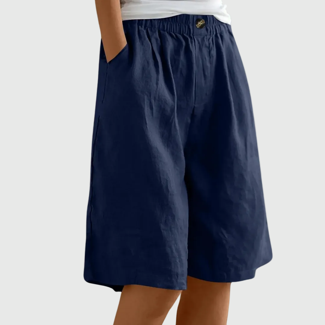 Juliette - Wide-Leg Elastic-Waist Shorts