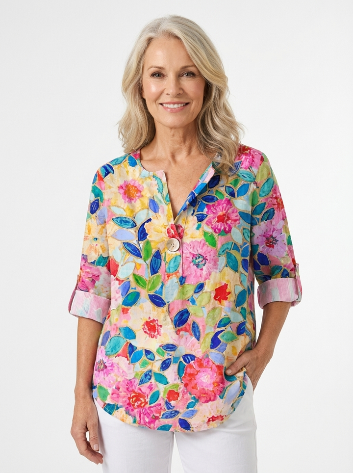 Arlene™ | Chic Floral Print Blouse
