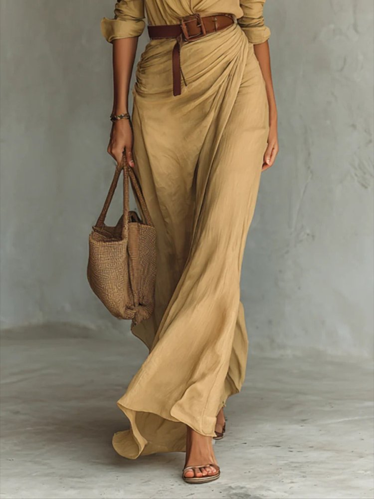 Aurelia | Dress with long sleeves and lapels
