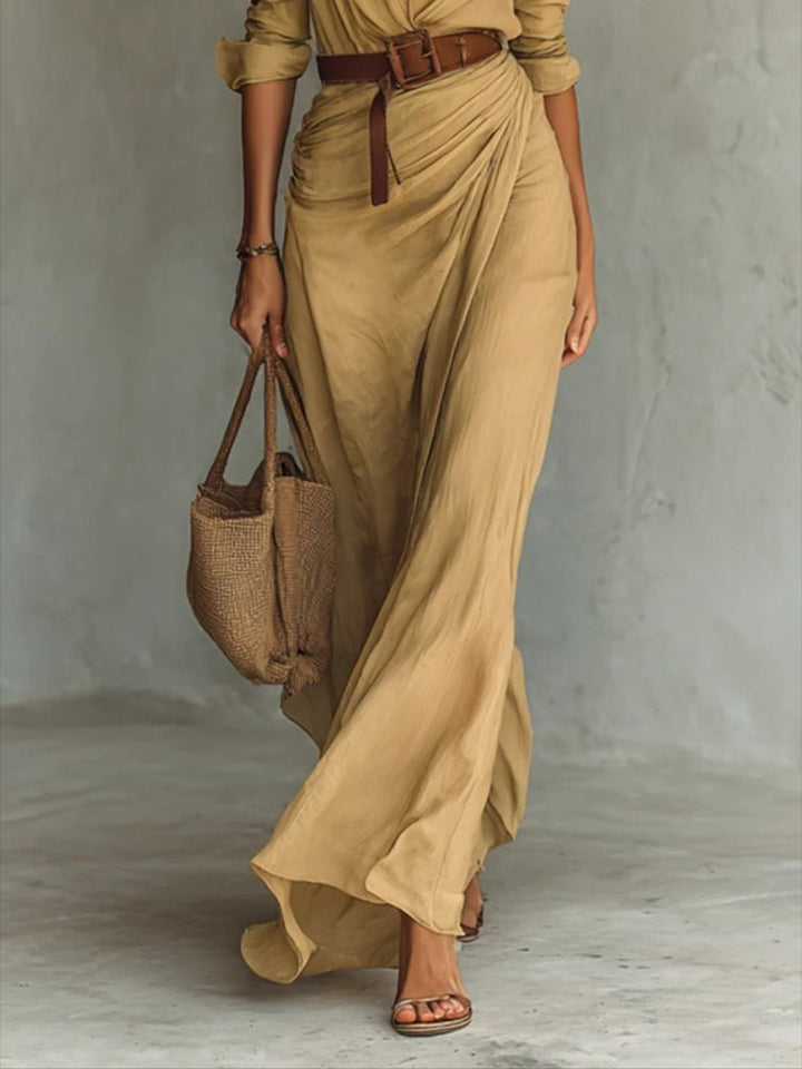 Aurelia | Dress with long sleeves and lapels