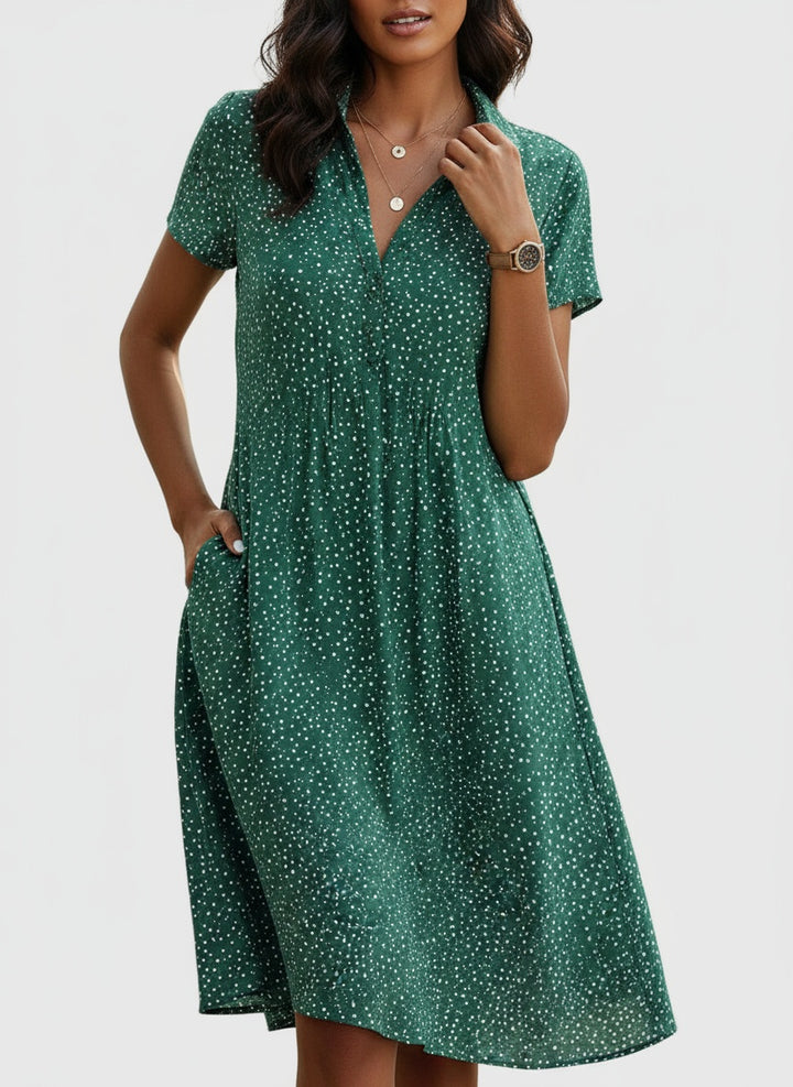 Mary | Short Sleeve Midi Dress