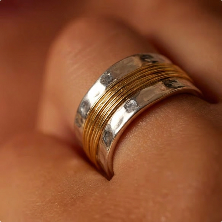 Two-Tone Ring | Silver & Gold