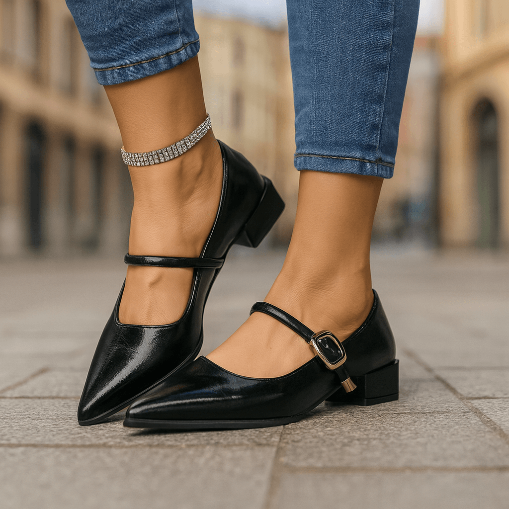 Alessia Leather Heels