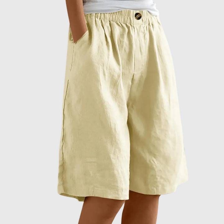 Juliette - Wide-Leg Elastic-Waist Shorts