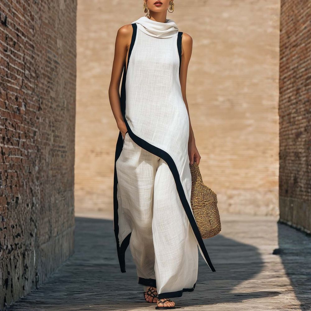 Gianna - Elegant Linen Two-Piece Set
