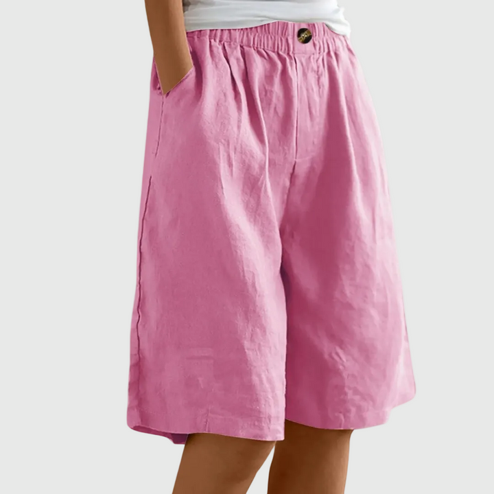 Juliette - Wide-Leg Elastic-Waist Shorts