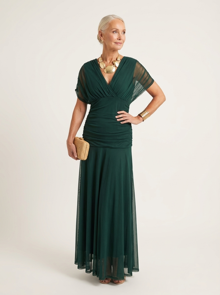 Bella™ | Elegant V-neck Fantasy Party Maxi Dress