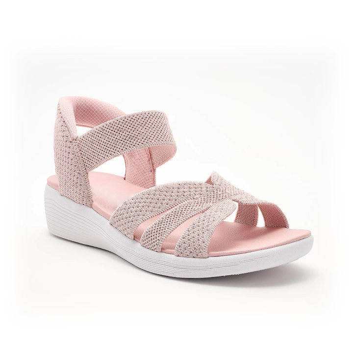 Lurexia Sequin Knit Wedge Sandals