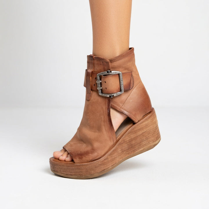 Astréva™ - Open-toe Wedge Booties in Modern Style