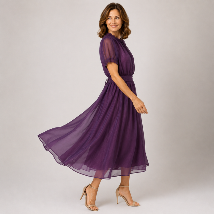 Ottilie - Chiffon Lace Maxi Dress