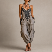 Cataleya - Embroidered Boho Jumpsuit