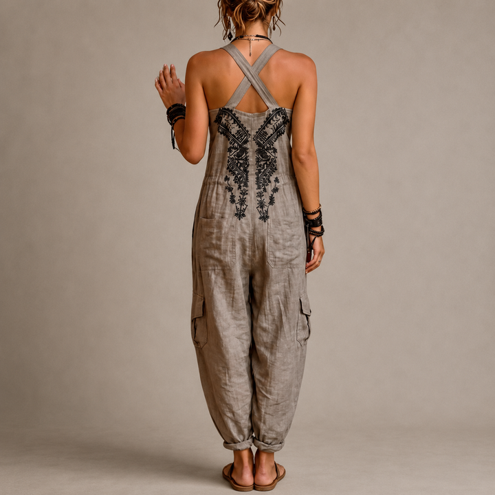 Cataleya - Embroidered Boho Jumpsuit