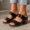 Antonella - Leather Quilted Heels