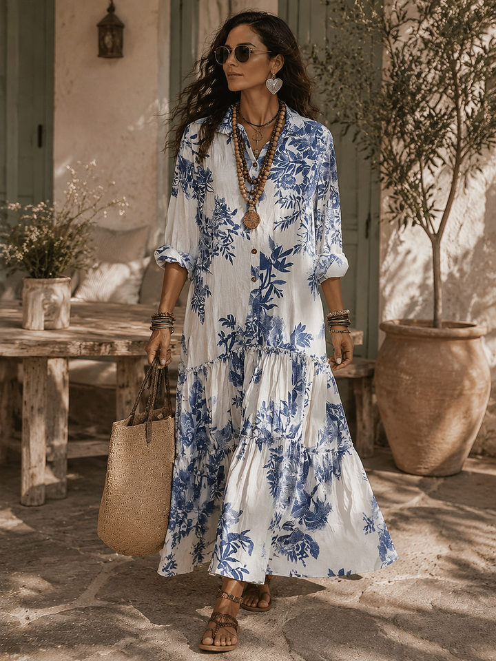 Carissa - Bohemian Floral Tiered Maxi Dress