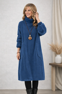 Sondra | Elegant Turtleneck Midi Sweater Dress