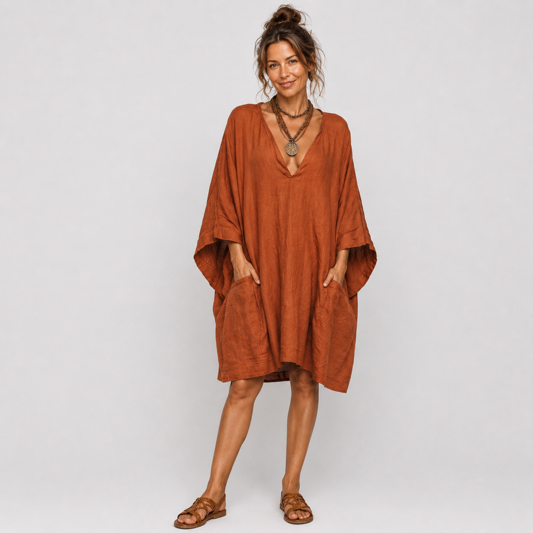 Romina - Oversize V-Neck Dress