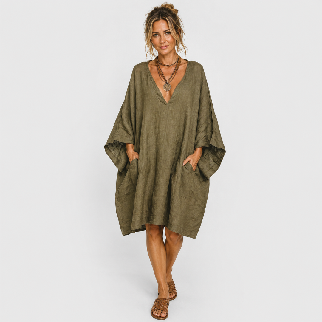 Romina - Oversize V-Neck Dress