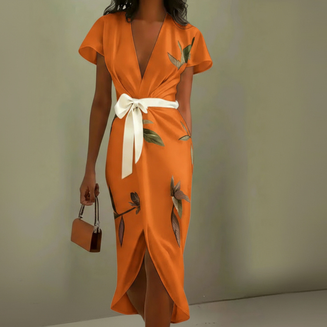 Rebecca | Elegant Wrap Midi Dress