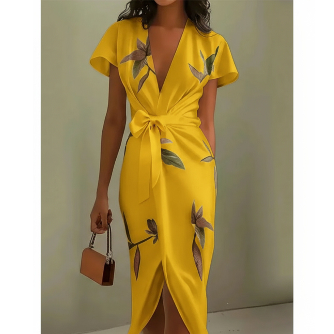 Rebecca | Elegant Wrap Midi Dress
