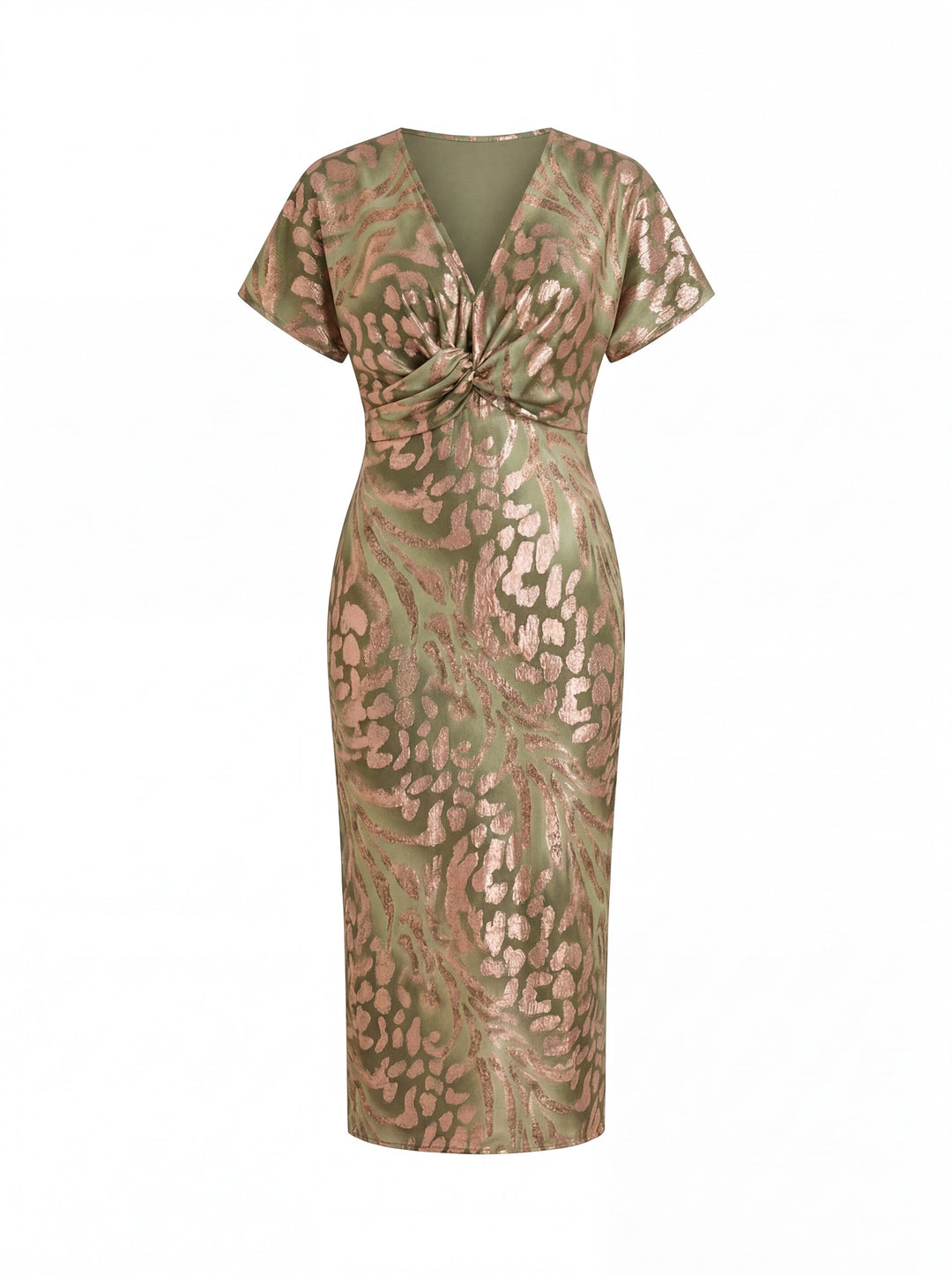 Marlowe - Elegant Midi Dress with Waist Bow