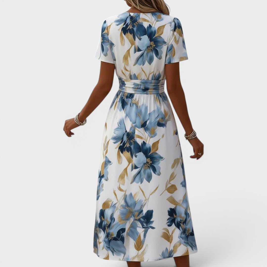 Clarice - Floral Wrap Midi Dress