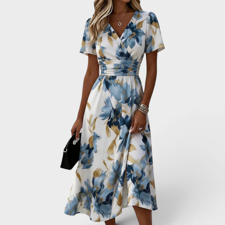 Clarice - Floral Wrap Midi Dress