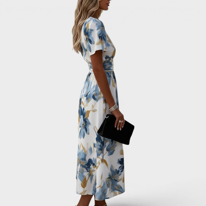 Clarice - Floral Wrap Midi Dress