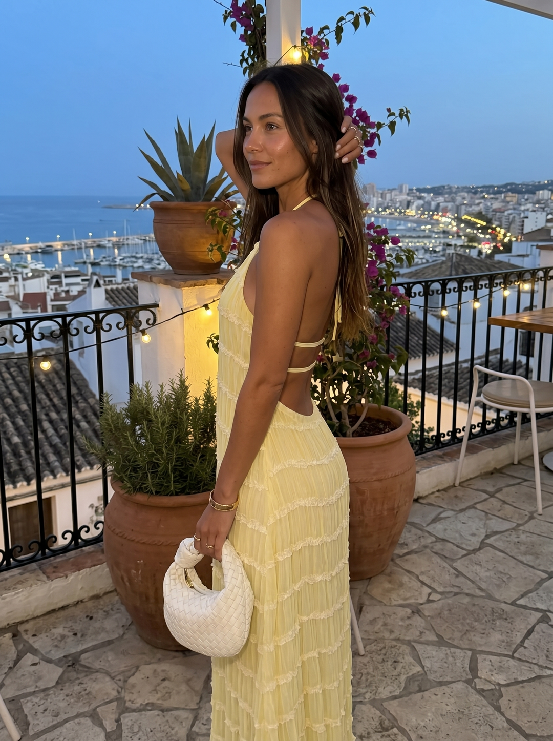 Talitha - Halter Tiered Maxi Dress
