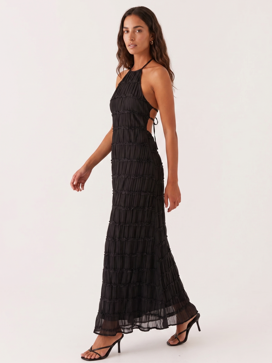 Talitha - Halter Tiered Maxi Dress