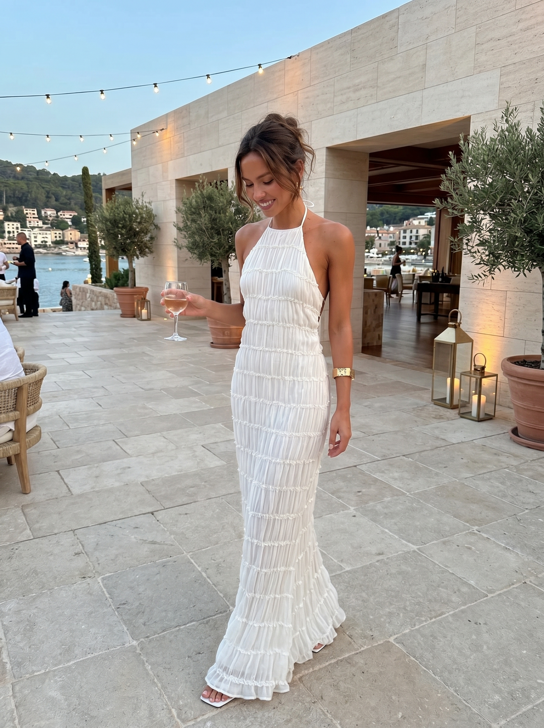 Talitha - Halter Tiered Maxi Dress