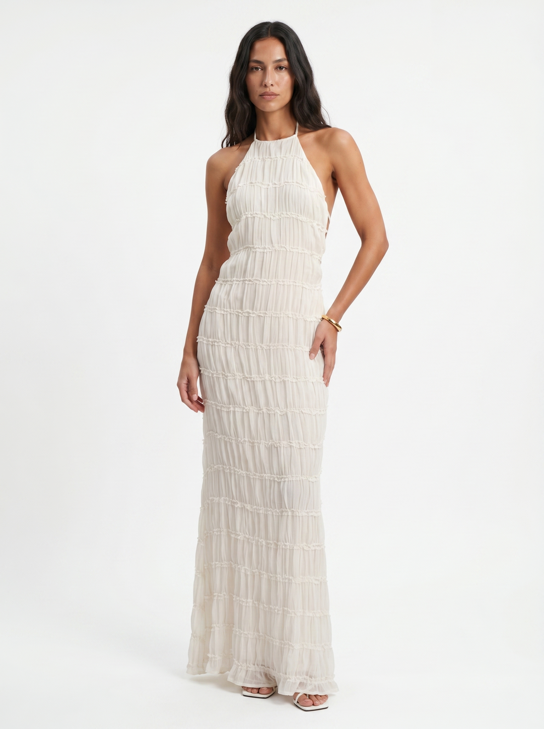 Talitha - Halter Tiered Maxi Dress