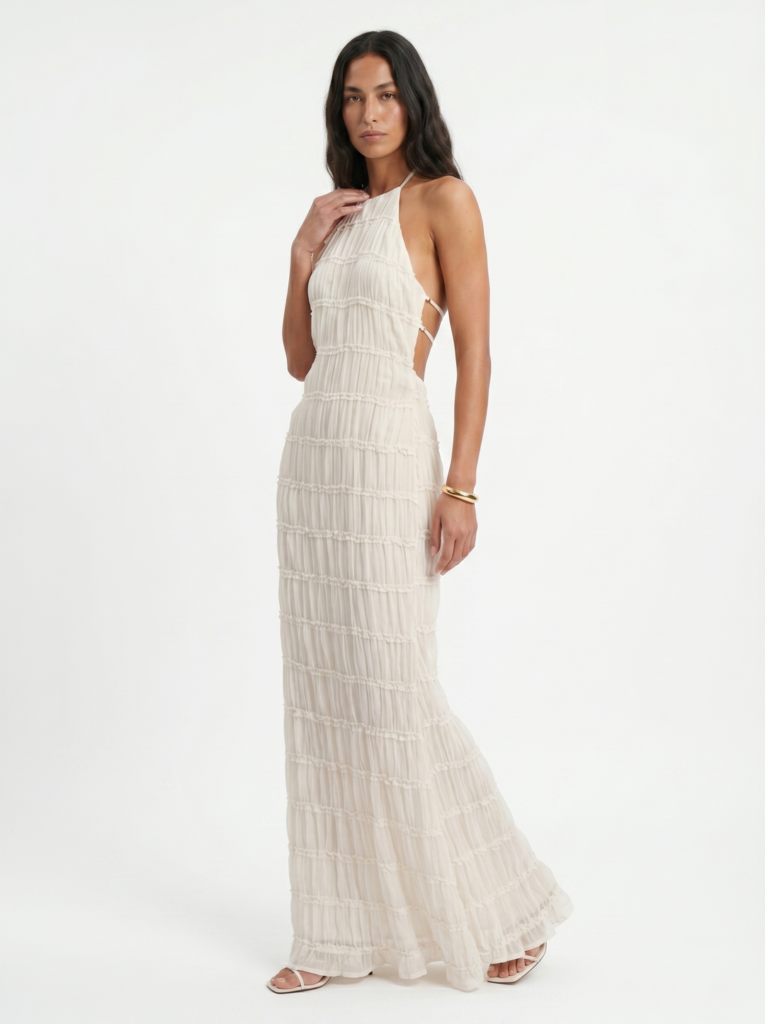 Talitha - Halter Tiered Maxi Dress