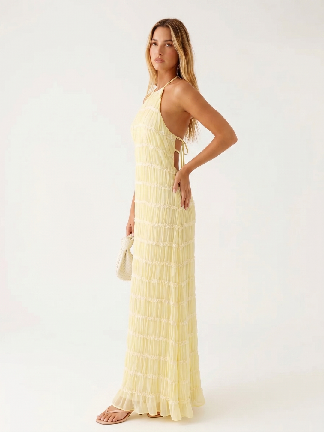 Talitha - Halter Tiered Maxi Dress