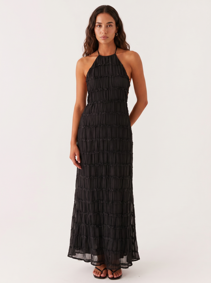 Talitha - Halter Tiered Maxi Dress