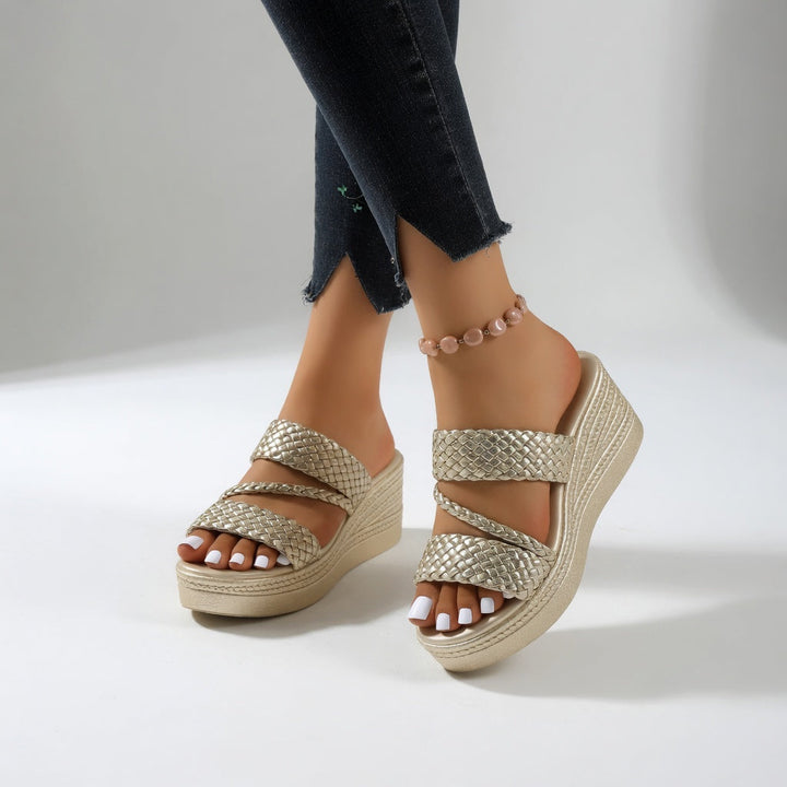 Eldoréa™ — Woven Wedge Mule Colorful Summer Lightness