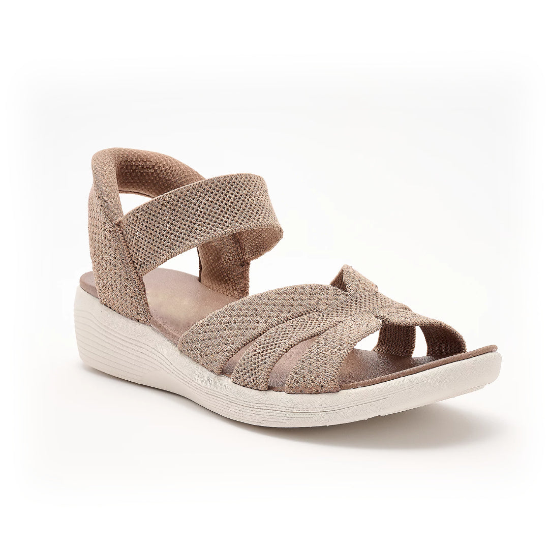 Lurexia Sequin Knit Wedge Sandals