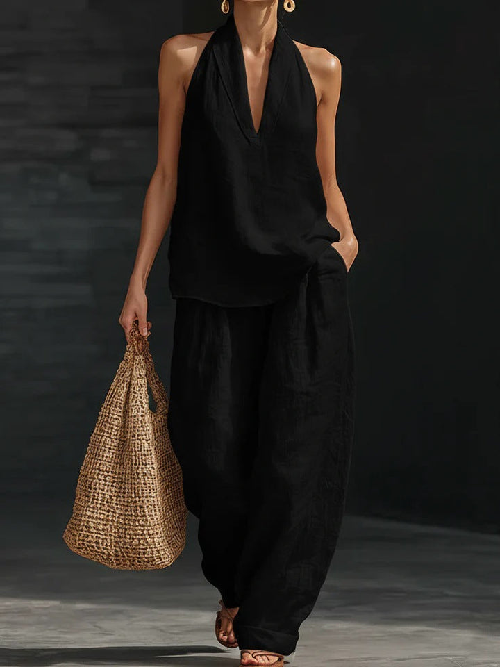 Nayla - Sleeveless Top & Wide-Leg Pants Set
