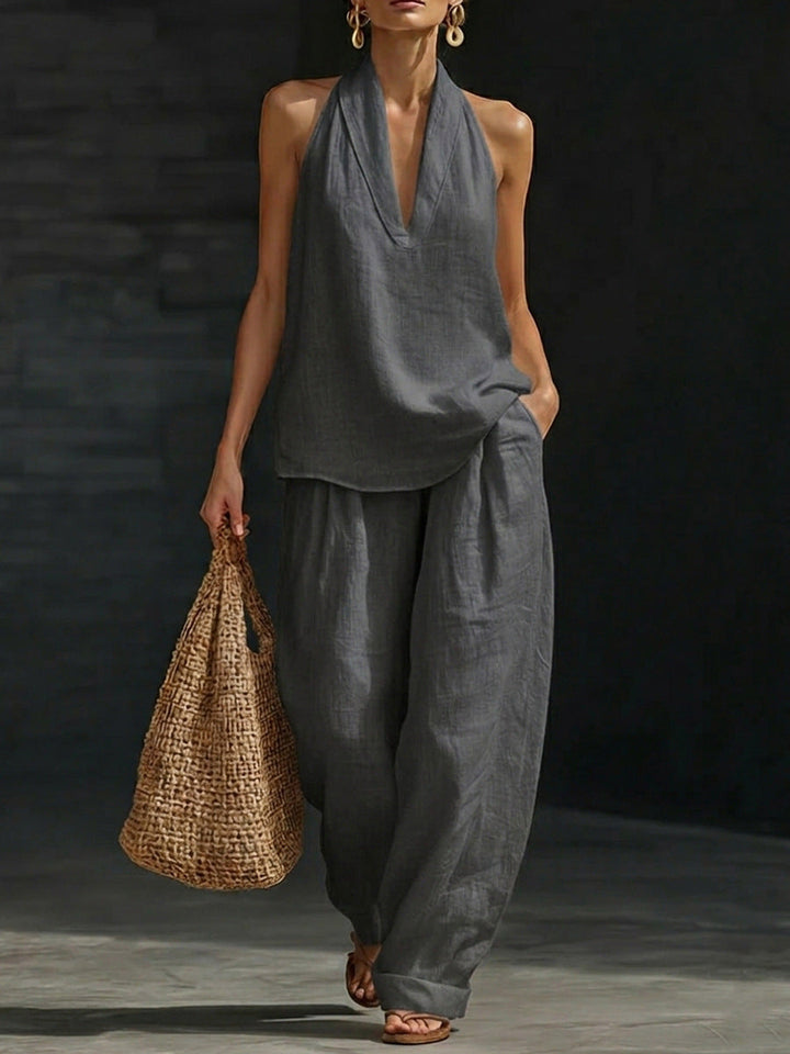 Nayla - Sleeveless Top & Wide-Leg Pants Set