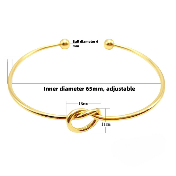 Golden Bracelet with Knot Detail