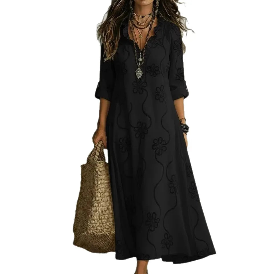 Aurevia - Long Summer Floral Dress
