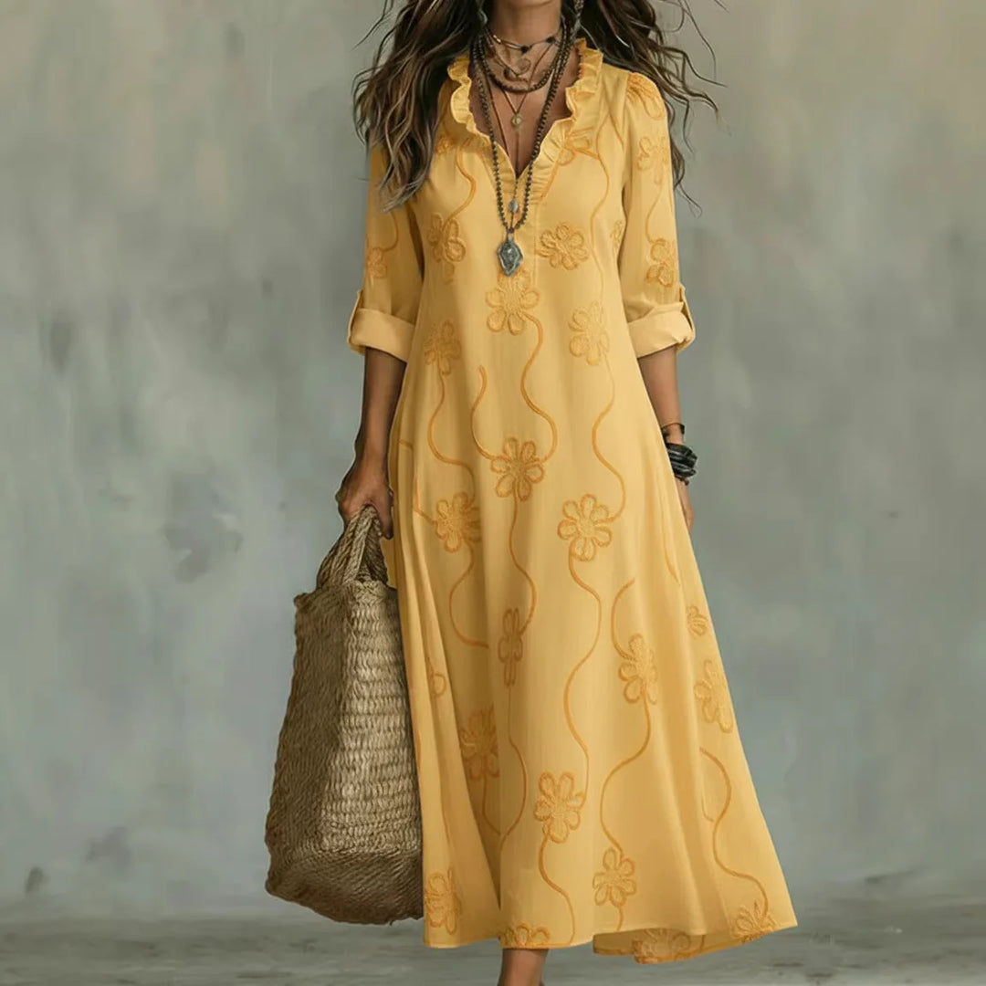 Aurevia - Long Summer Floral Dress