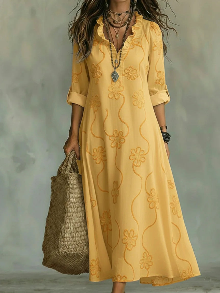 Aurevia - Long Summer Floral Dress