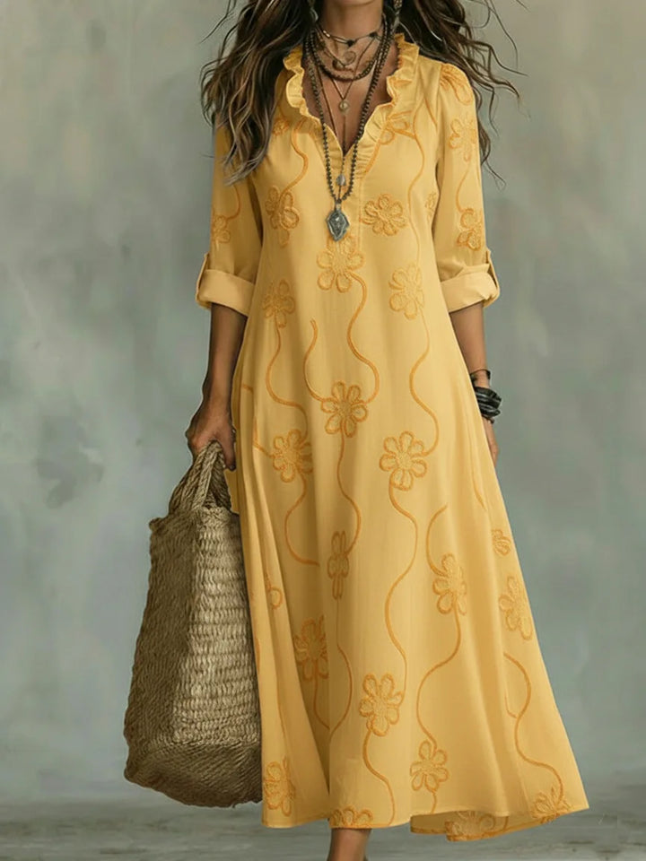 Aurevia - Long Summer Floral Dress