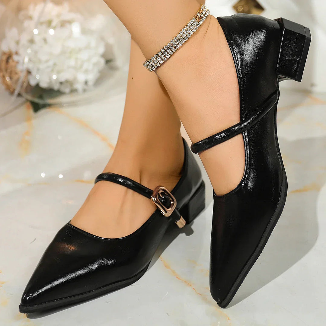 Alessia Leather Heels
