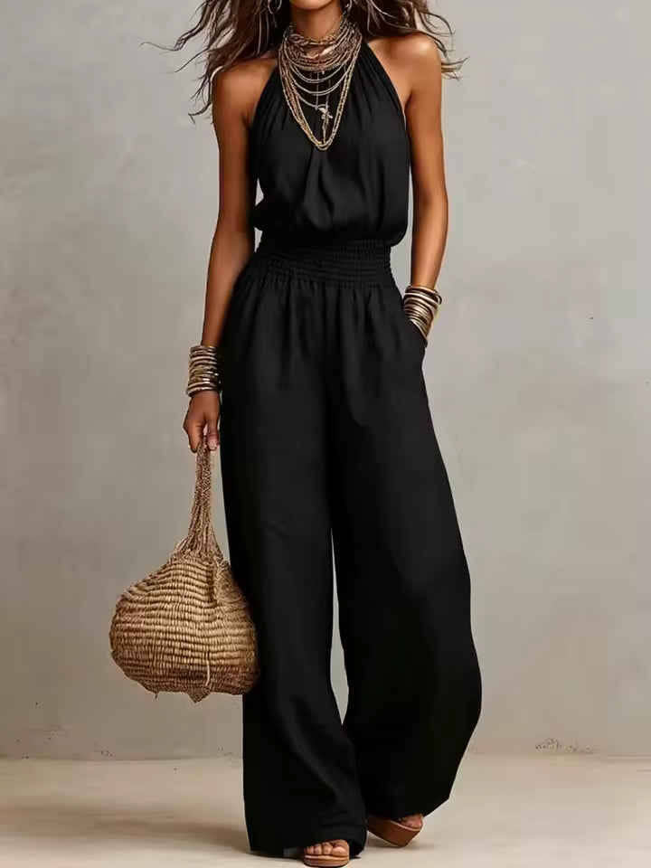 Fiora - Elegant Halter Jumpsuit