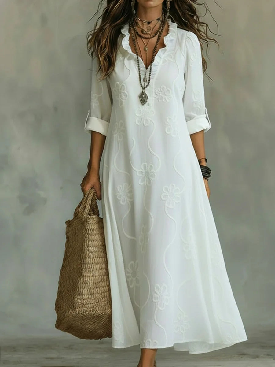 Aurevia - Long Summer Floral Dress