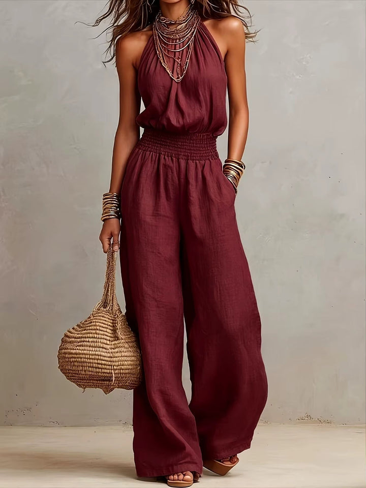 Fiora - Elegant Halter Jumpsuit