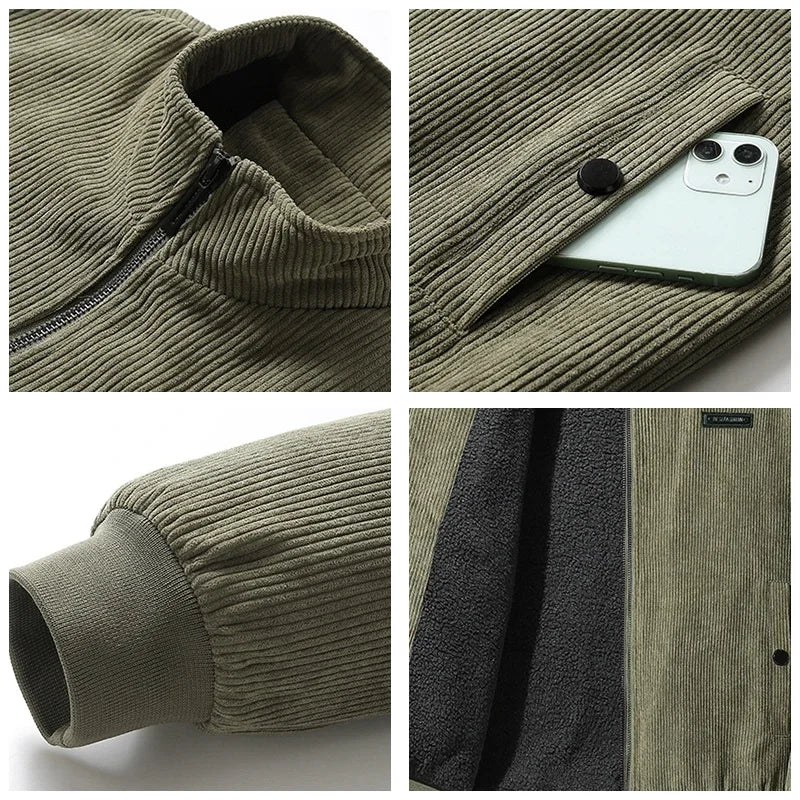 Ako | cord jacket with fleece lining